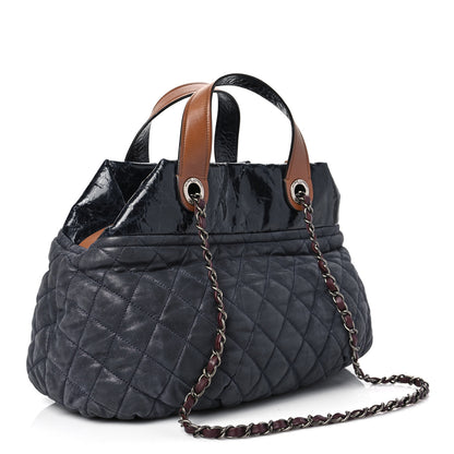 Chanel Iridescent Calfskin Small In The Mix Tote Navy 3 of 8