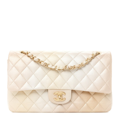 Chanel Metallic Goatskin Quilted Ombre Medium Double Flap Gold 1 of 12