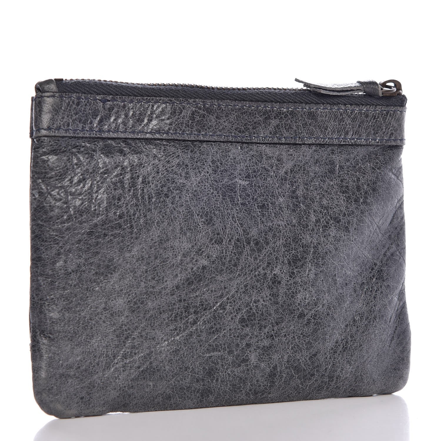 Balenciaga Agneau Rubber Covered Classic Hardware M Porte-Monnaie Coin Purse Grey 3 of 7