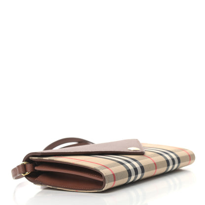 Burberry Vintage Check Grainy Calfskin Hanna Crossbody Tan 4 of 10