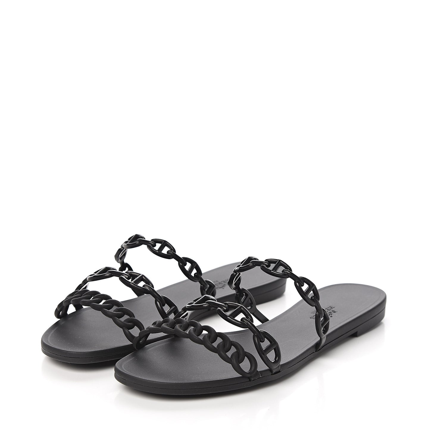 Rubber Chaine d'Ancre Rivage Sandals 39 Black
