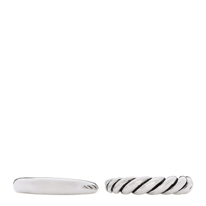 David Yurman Sterling Silver 5mm Pure Form Set of 2 Stack Rings 58 8.25 4 of 6