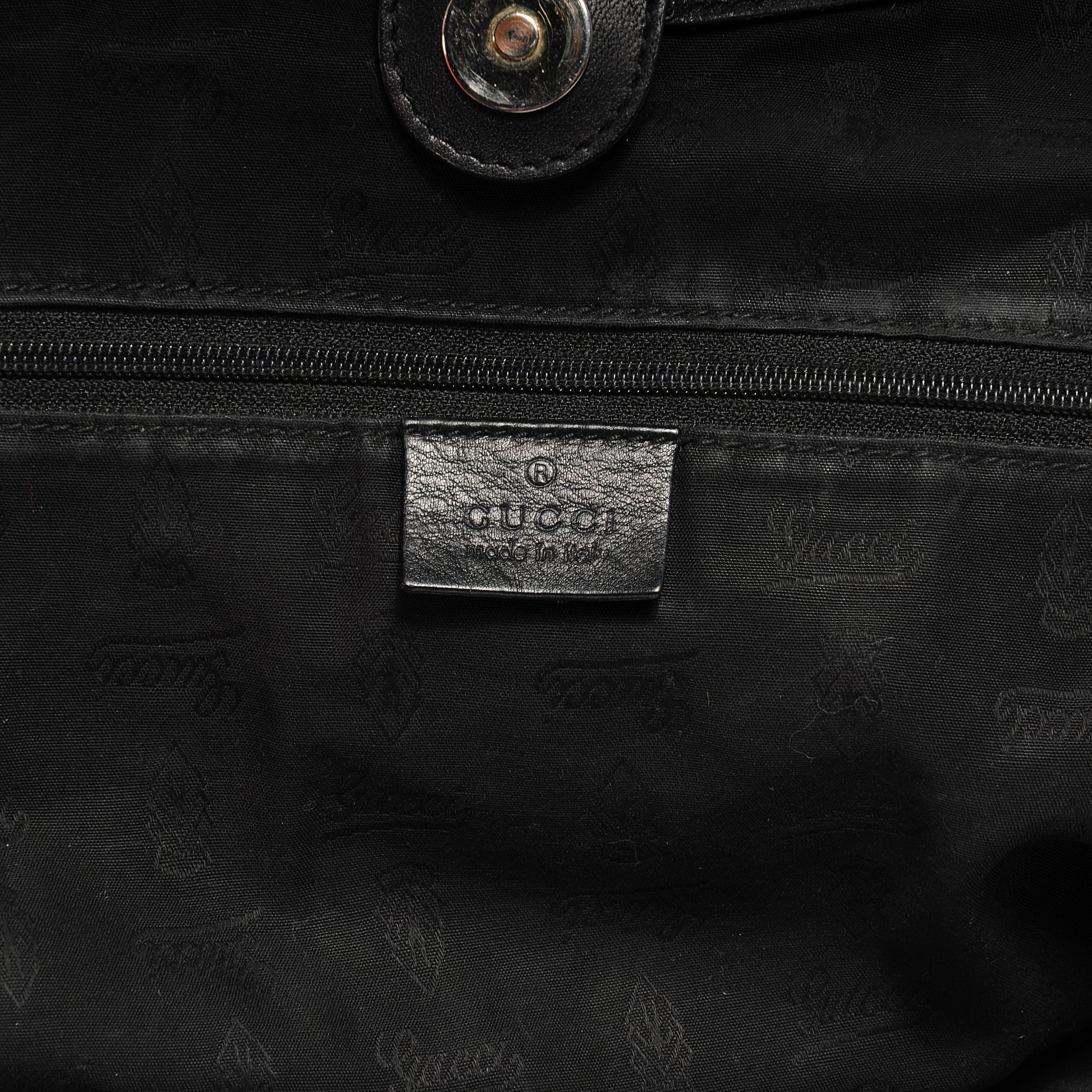 Gucci Guccissima Large Sukey Tote Black 5 of 8
