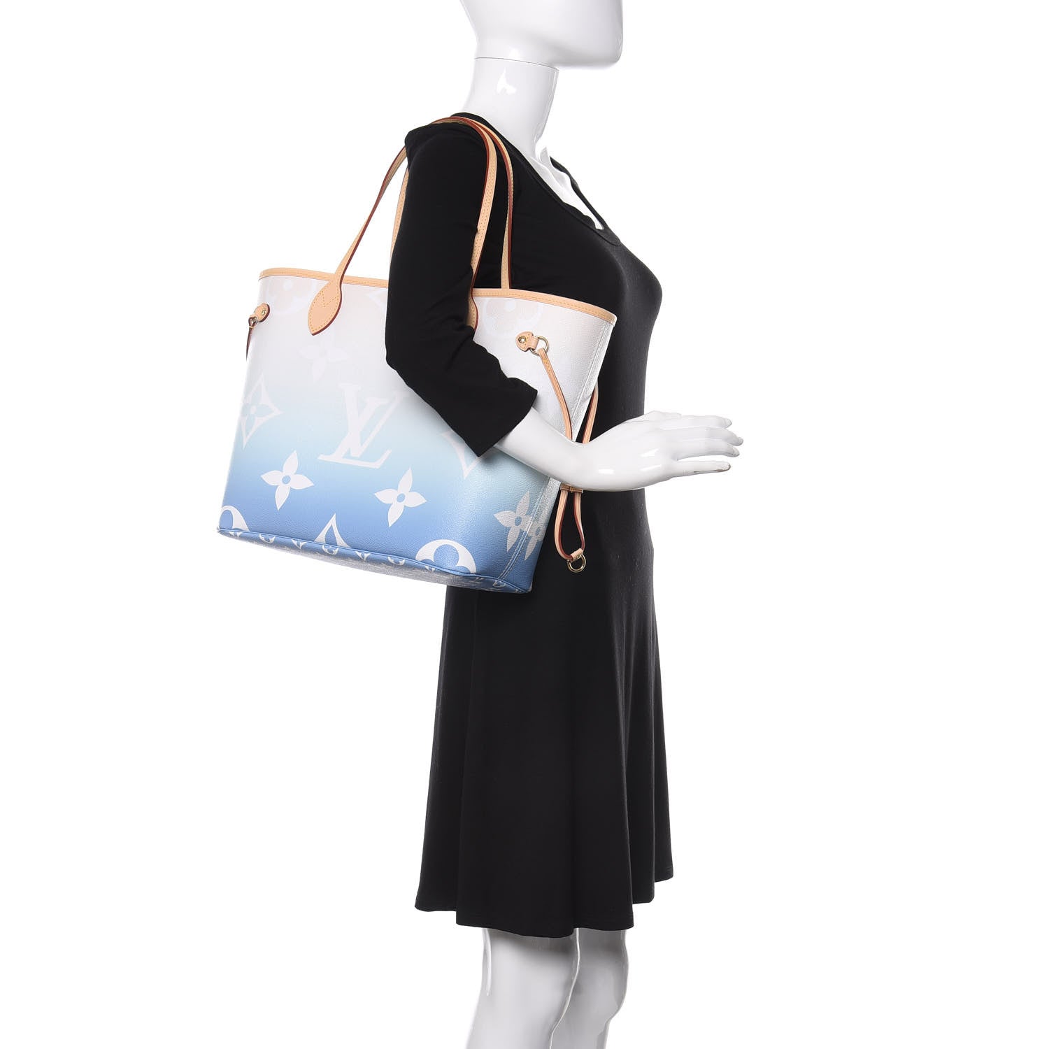 Louis Vuitton Monogram Giant By The Pool Neverfull MM Blue 2 of 10