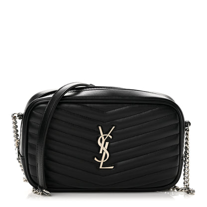 Saint Laurent Calfskin Matelasse Monogram Mini Lou Camera Bag Black 1 of 13