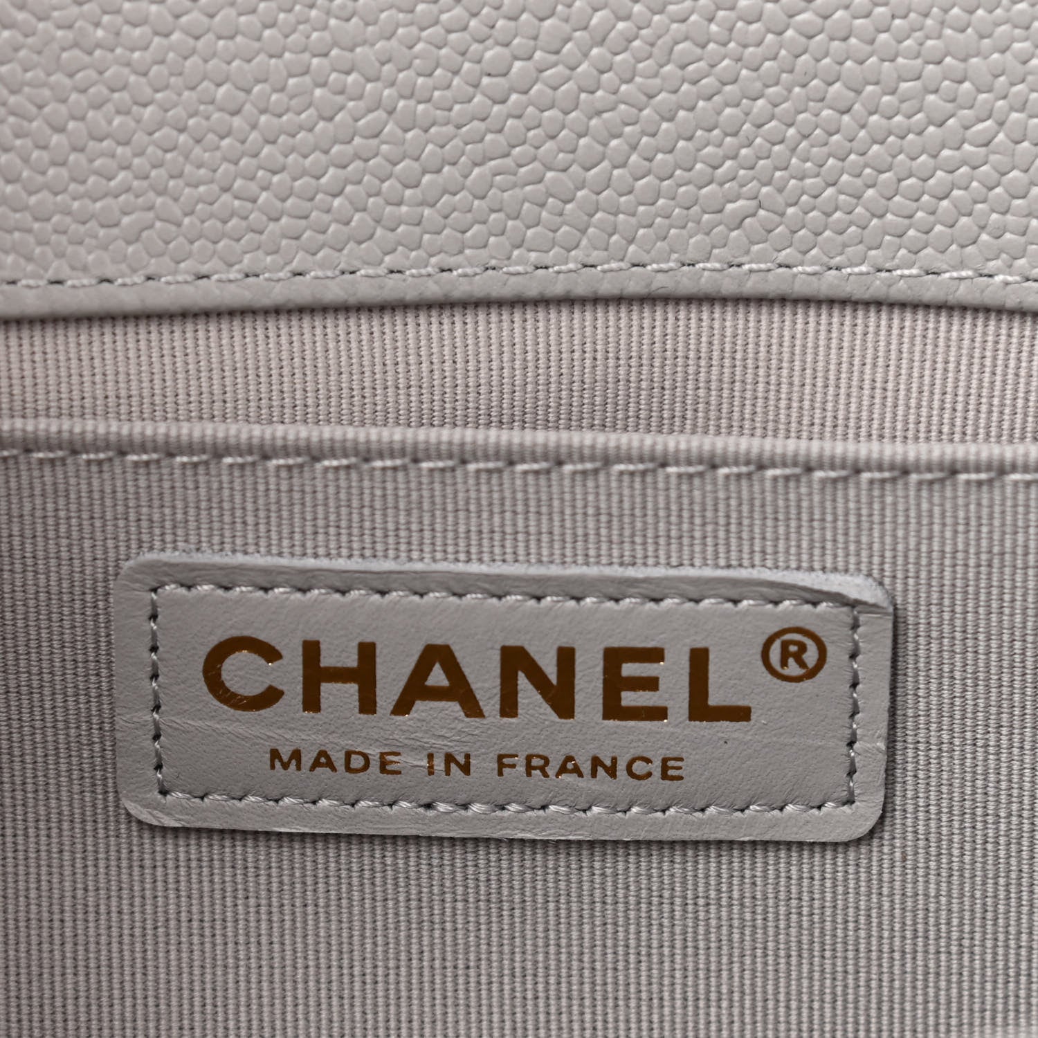 Chanel Caviar Quilted Medium Boy Flap Light Grey 3 of 8