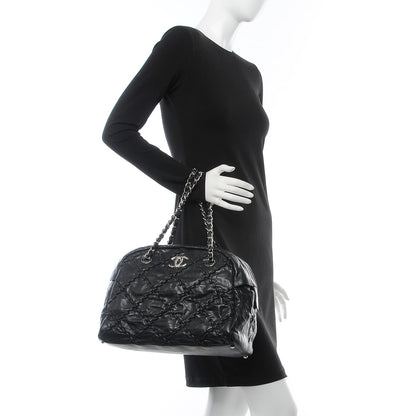 Chanel Calfskin Ultra Stitch Bowler Black 2 of 7