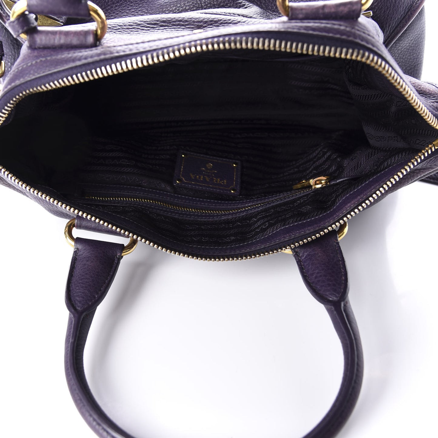 Vitello Daino Shopping Satchel Uva