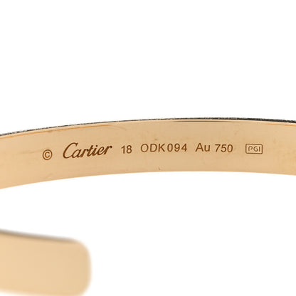 Cartier 18K Yellow Gold LOVE Cuff Bracelet 18 3 of 4