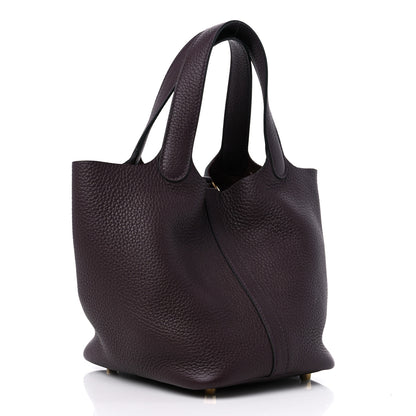 Hermes Taurillon Clemence Picotin Lock 18 PM Rouge Sellier 3 of 11