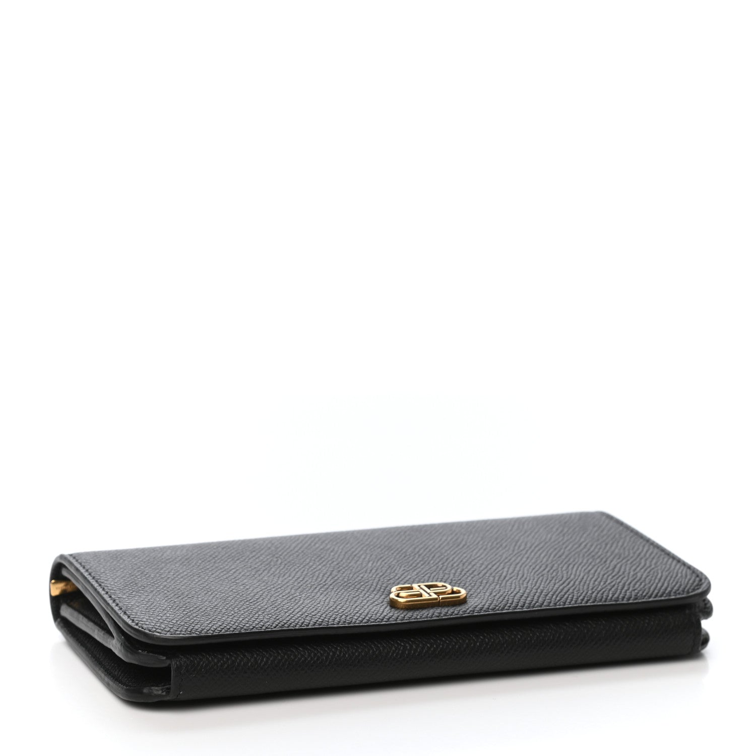 Balenciaga Grained Calfskin BB Thin Money Wallet Black 4 of 7