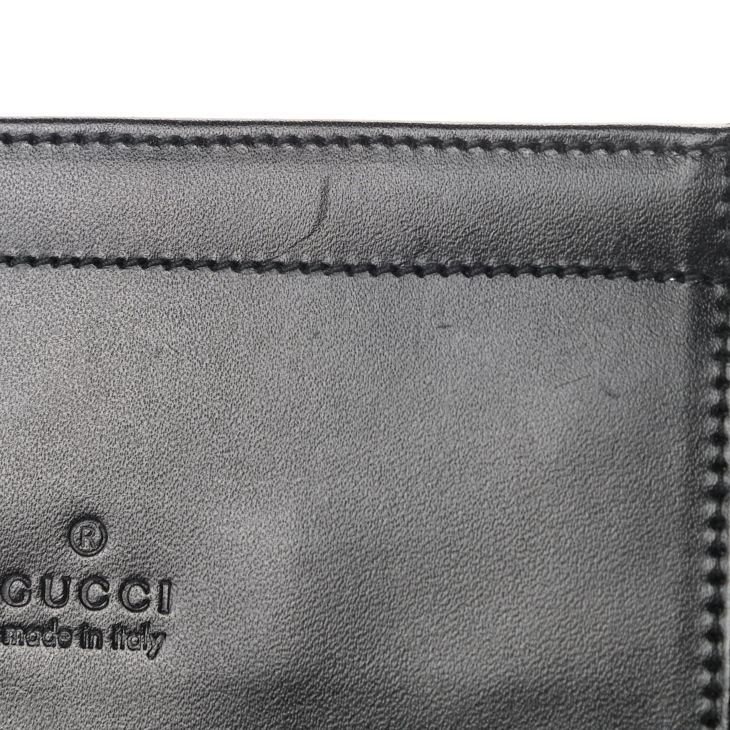 Gucci Denim Monogram Double Pocket Belt Bag Black 5 of 5