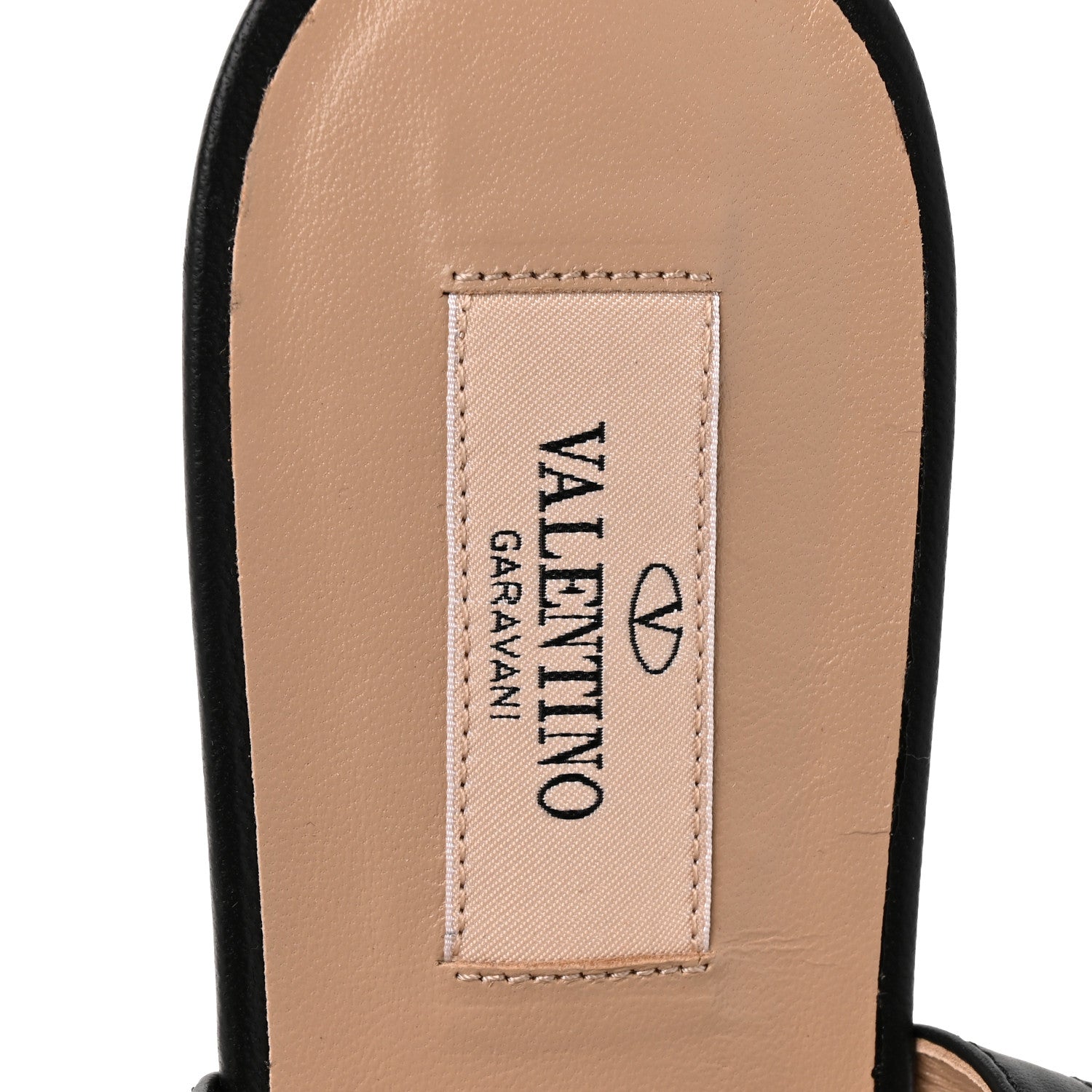 Valentino Garavani Calfskin Rockstud Ankle Wrap Flat Thong Sandals 39 Black 8 of 11
