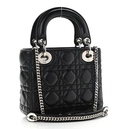 Christian Dior Lambskin Cannage Mini Lady Dior Black 3 of 12