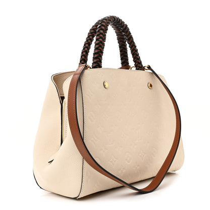 Louis Vuitton Empreinte Braided Montaigne MM Creme Beige Caramel 3 of 11