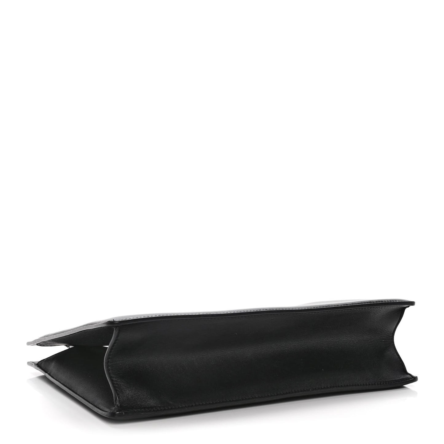 Patina Box Calfskin Medium Clasp Bag Black