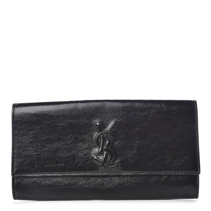 Saint Laurent Textured Patent Monogram Small Belle De Jour Clutch Black 1 of 9