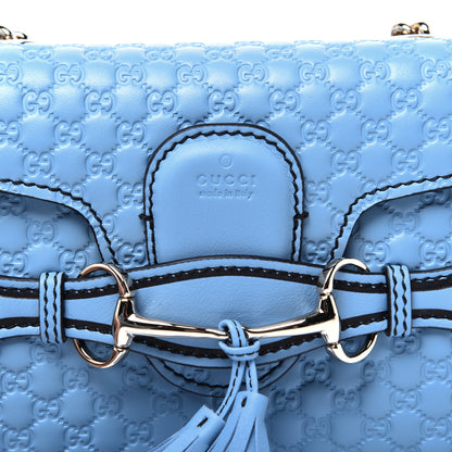 Gucci Soft Microguccissima Mini Emily Chain Shoulder Bag Mineral Blue 11 of 11