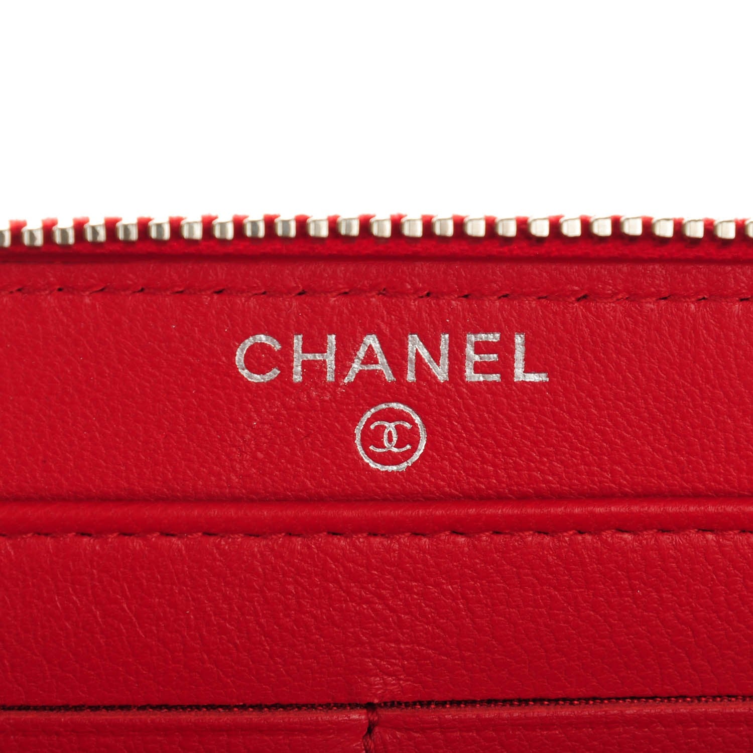Chanel Patent Quilted Coco Boy Zip Around Wallet Red 6 of 8