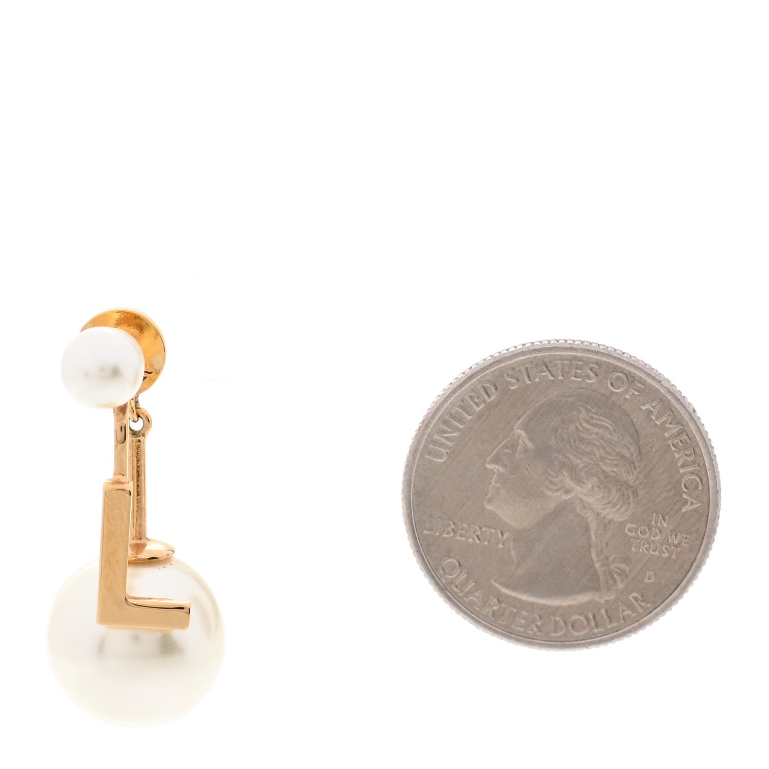 Christian Dior Pearl My ABCDior L Tribale Earring Gold 3 of 10