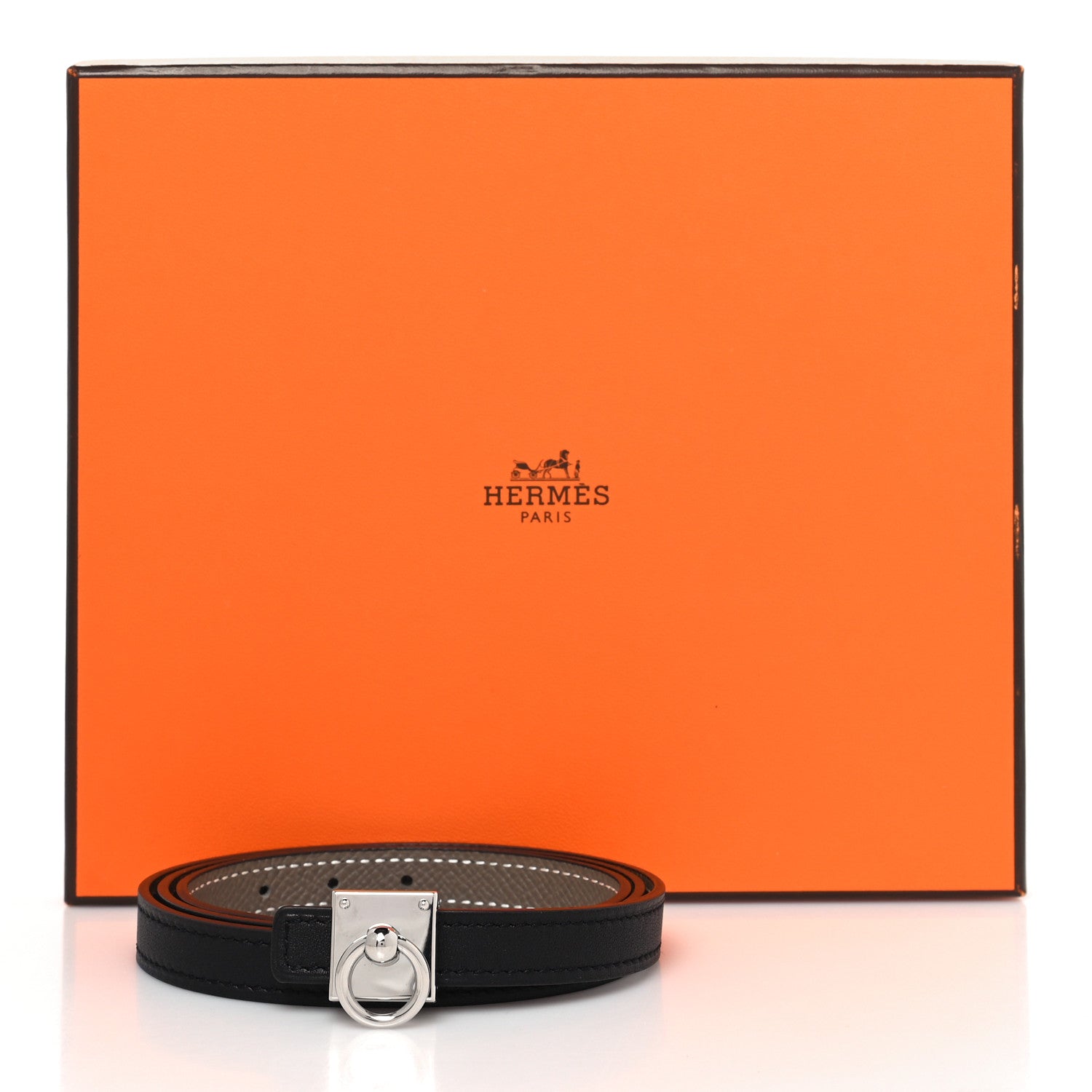 Hermes Epsom 18mm Belt Etoupe Black 6 of 6