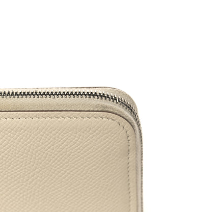 Hermes Epsom Silk'in Compact Wallet Craie Vert Vertigo 8 of 9