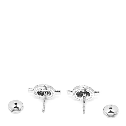 Hermes 18K White Gold Diamond Finesse Earrings 4 of 6