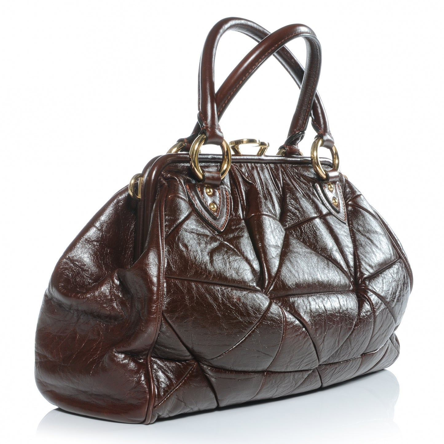 Leather Patchwork Stam Chocolate