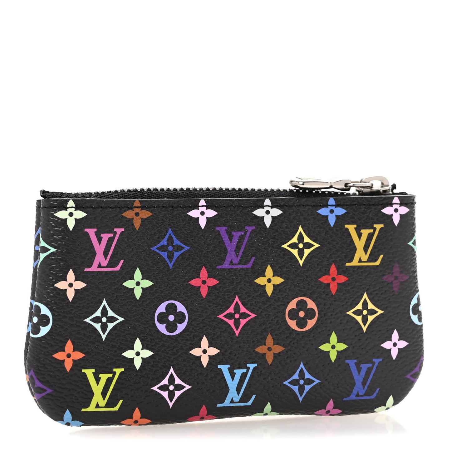 LV X TM Monogram Multicolor Key Pouch Black