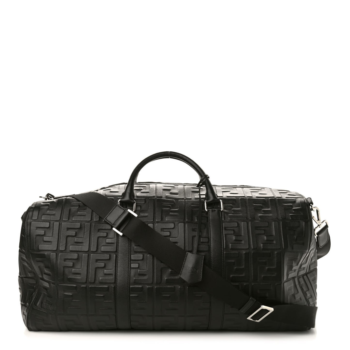 Nappa FF 1974 Embossed Holdall Bag Black
