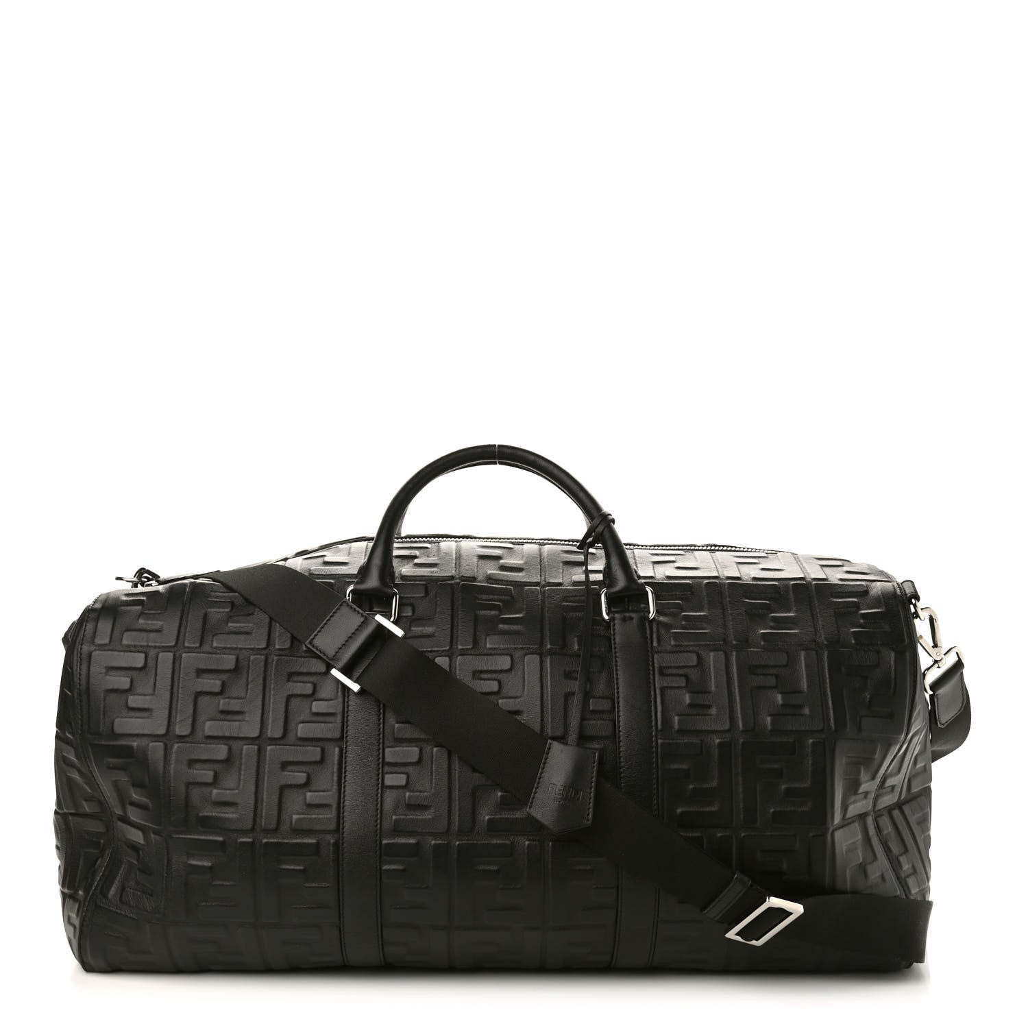 Fendi Nappa FF 1974 Embossed Holdall Bag Black 1 of 10