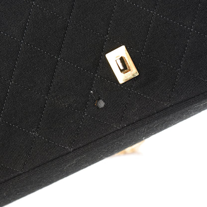 Chanel Jersey Quilted Medium Double Flap Black 9 of 13