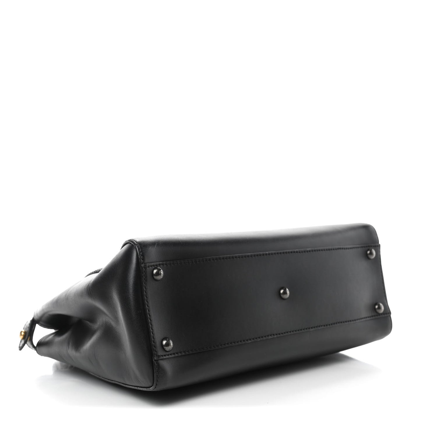 Calfskin Calf Hair Leopard Print Medium Peekaboo Iconic Satchel Black