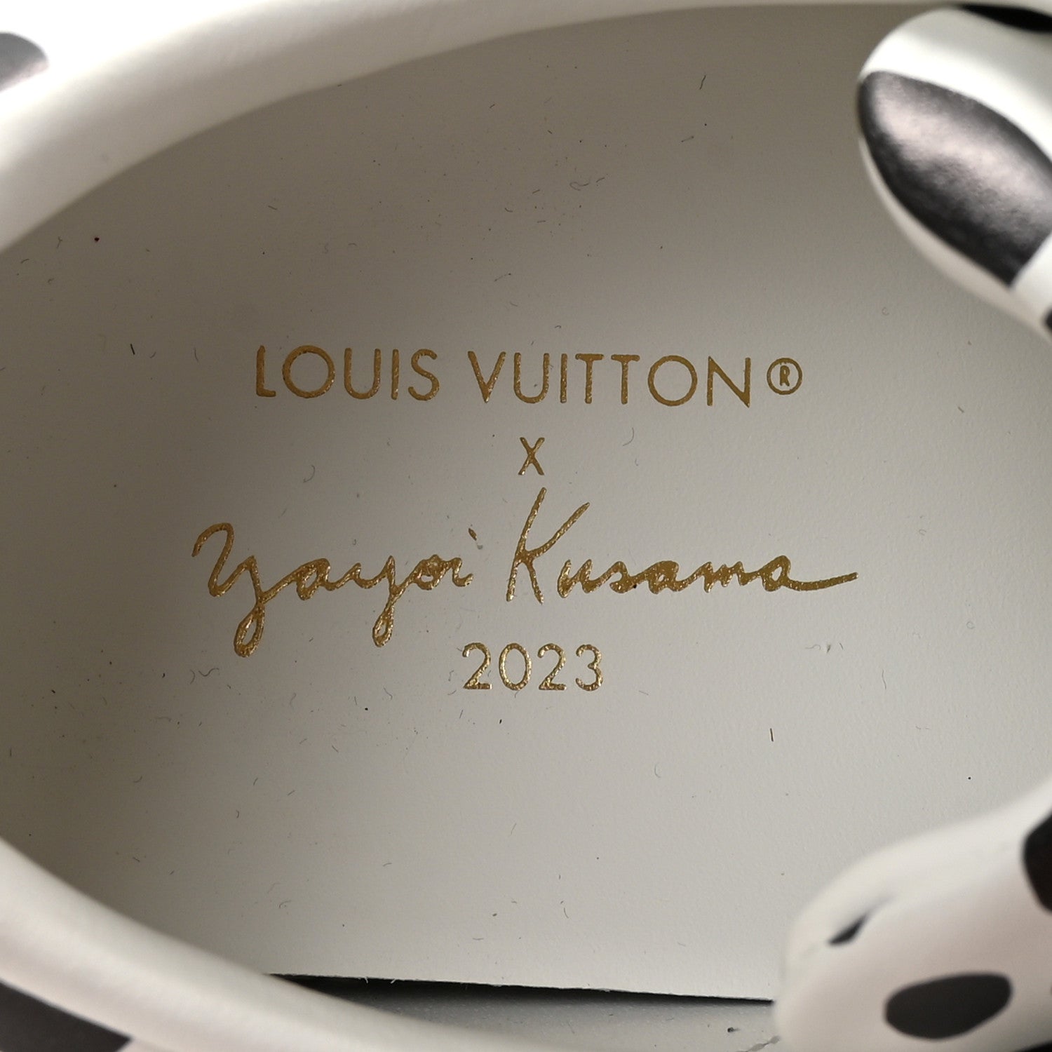 Louis Vuitton LV X YK Calfskin Printed Infinity Dots Time Out Sneakers 35.5 White 8 of 9