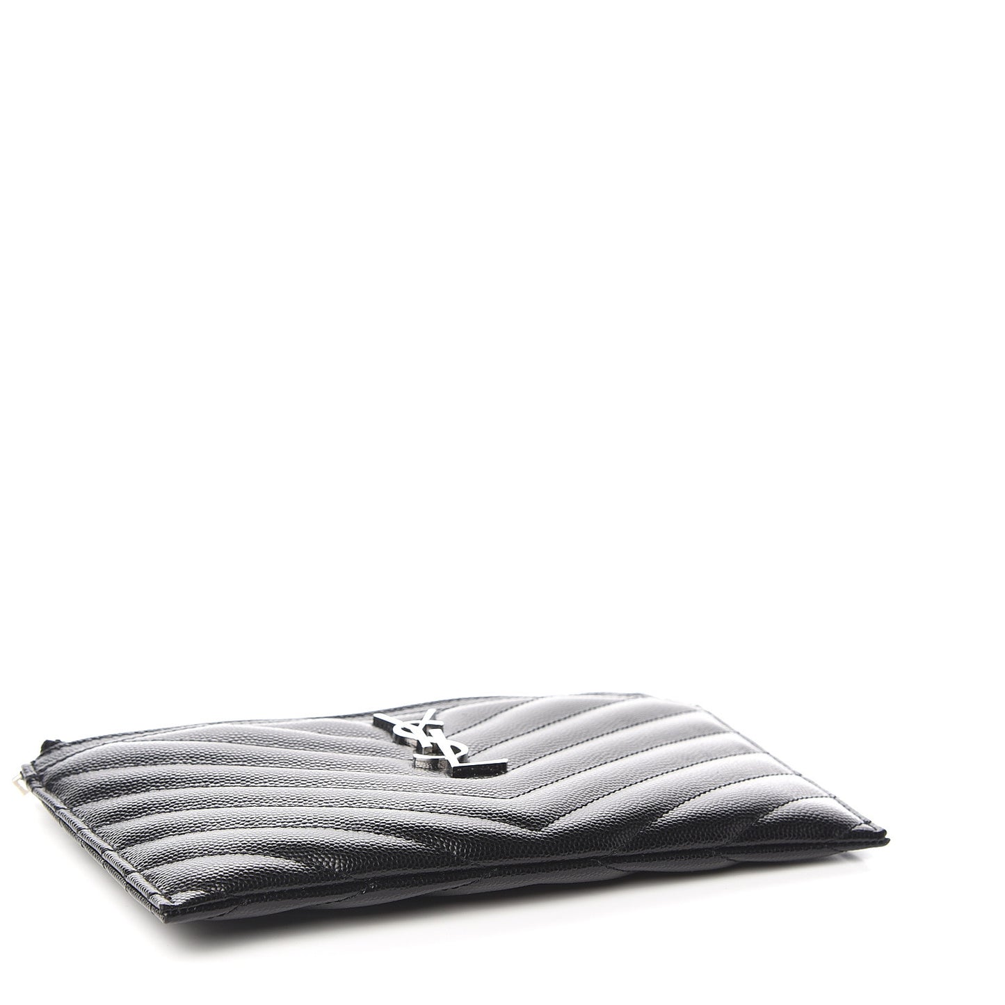 Grain De Poudre Chevron Monogram Bill Pouch Black