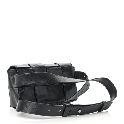 Bottega Veneta Paper Calfskin Intrecciato Cassette Belt Bag Black 3 of 8