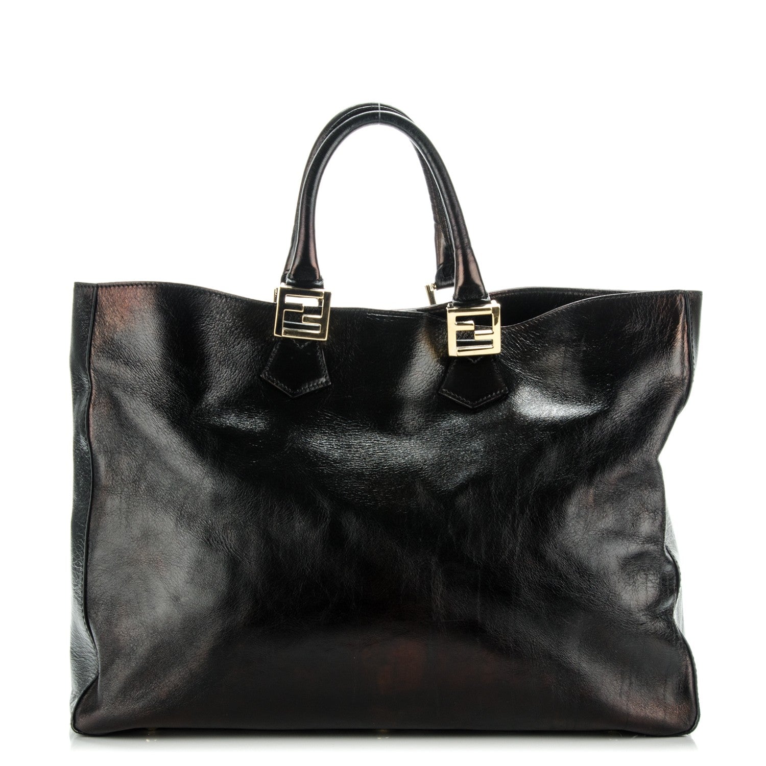 Fendi Vitello Acqua Large Twins Tote Black 1 of 8