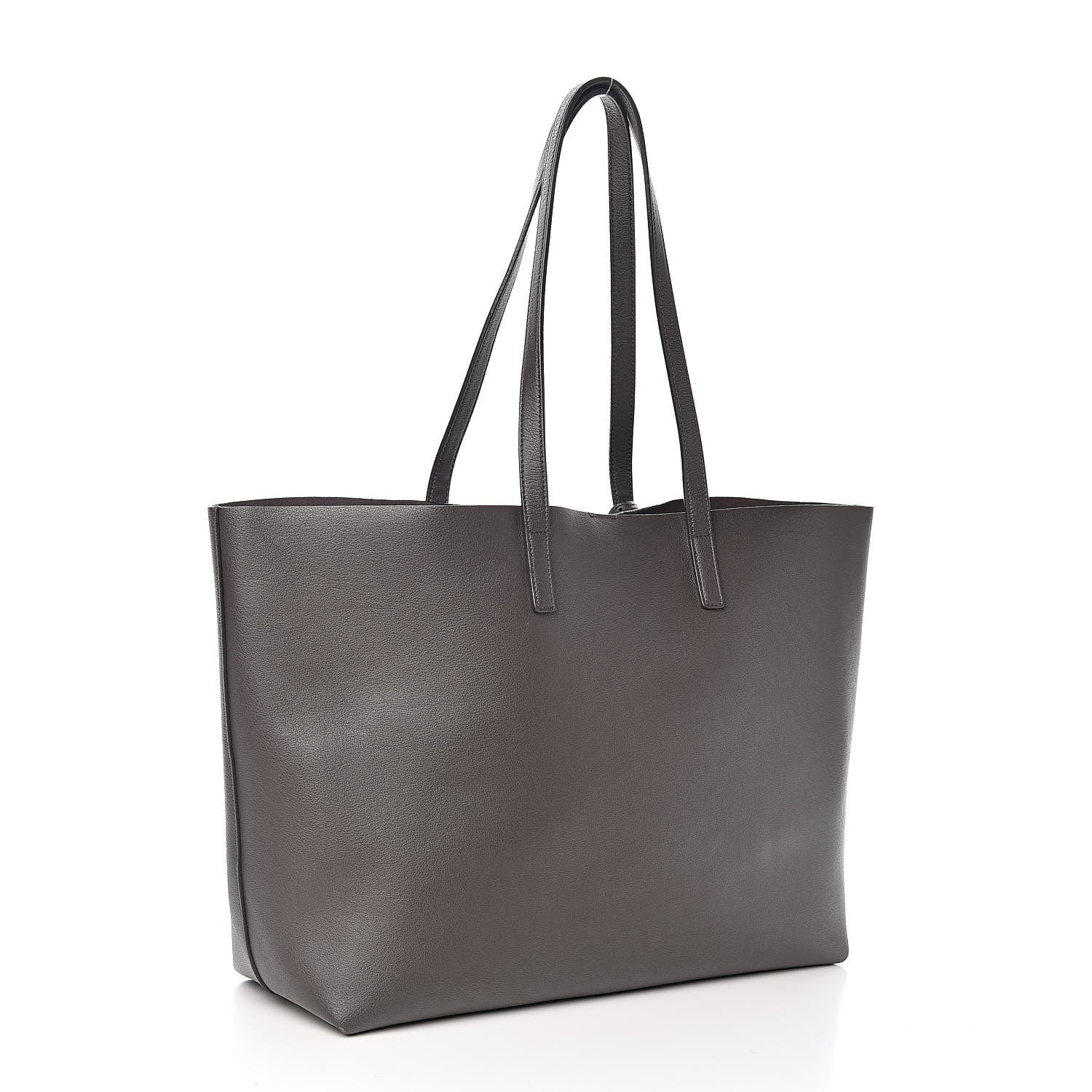 Saint Laurent Calfskin Large Shopping Tote Dark Grey 4 of 17