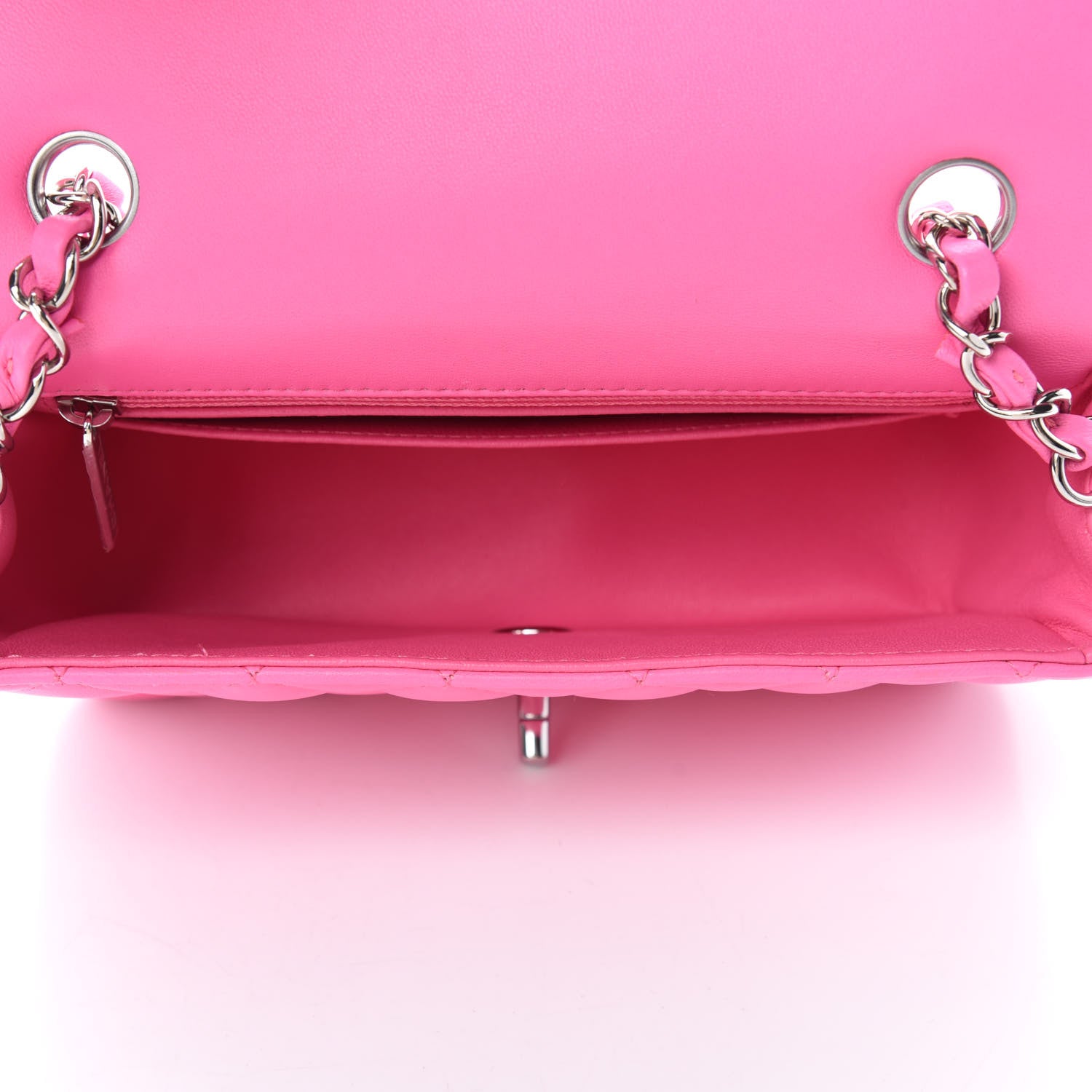 Chanel Lambskin Quilted Mini Rectangular Flap Pink 5 of 12