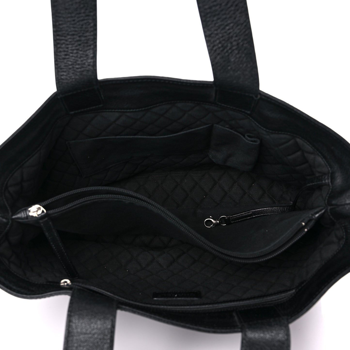 Goatskin Perforated Large CC Tote Black