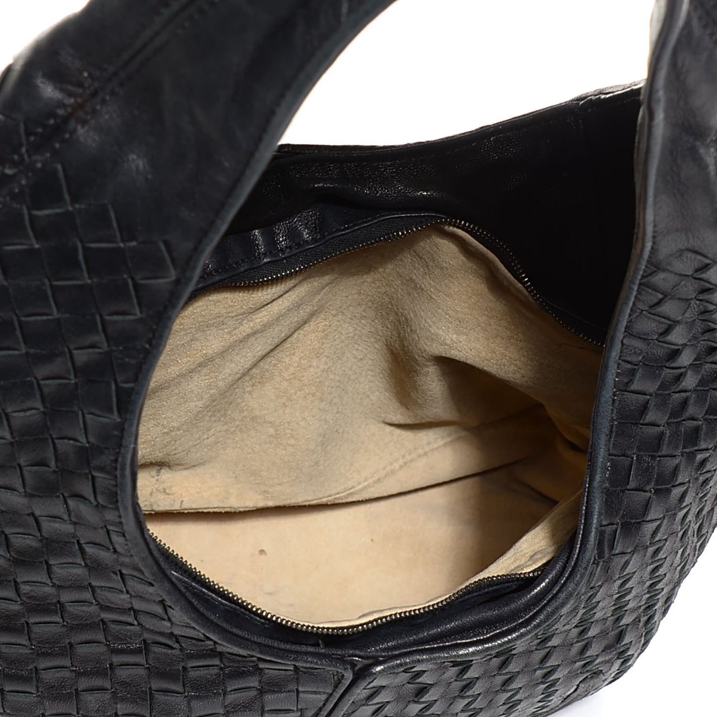 Nappa Intrecciato Ball Hobo Nero Black