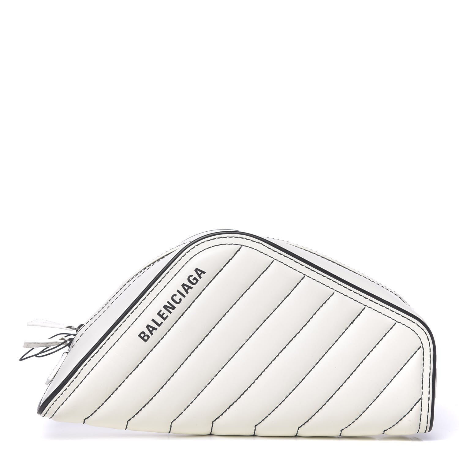 Balenciaga Calfskin Quilted Car Clutch S White 1 of 10