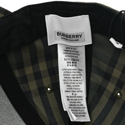 Burberry Cotton Icon Check Baseball Hat M Green 8 of 9