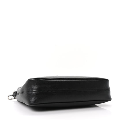 Prada Saffiano Travel Pocket Zippered Shoulder Bag Black 5 of 11