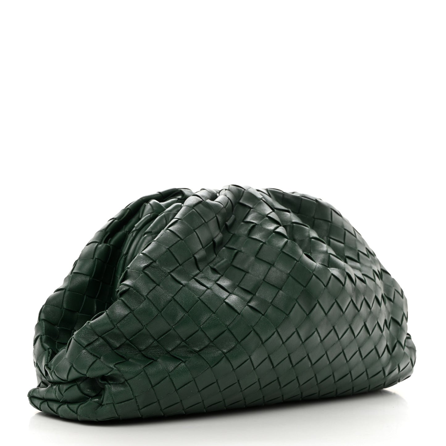 BOTTEGA VENETA Nappa Maxi Intrecciato The Pouch Oversized Clutch Raintree