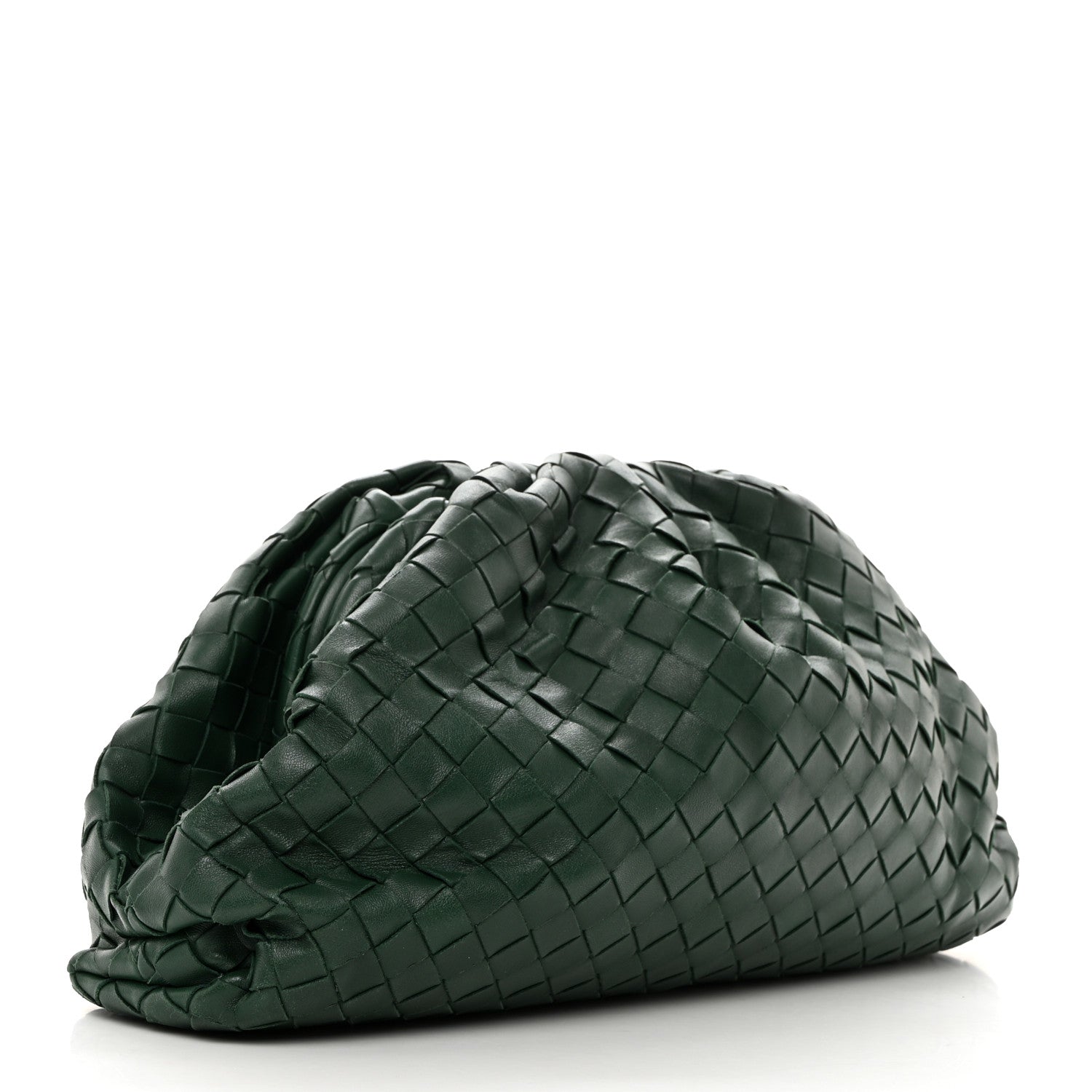 Bottega Veneta BOTTEGA VENETA Nappa Maxi Intrecciato The Pouch Oversized Clutch Raintree 3 of 9