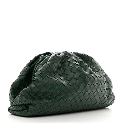 Bottega Veneta BOTTEGA VENETA Nappa Maxi Intrecciato The Pouch Oversized Clutch Raintree 3 of 9