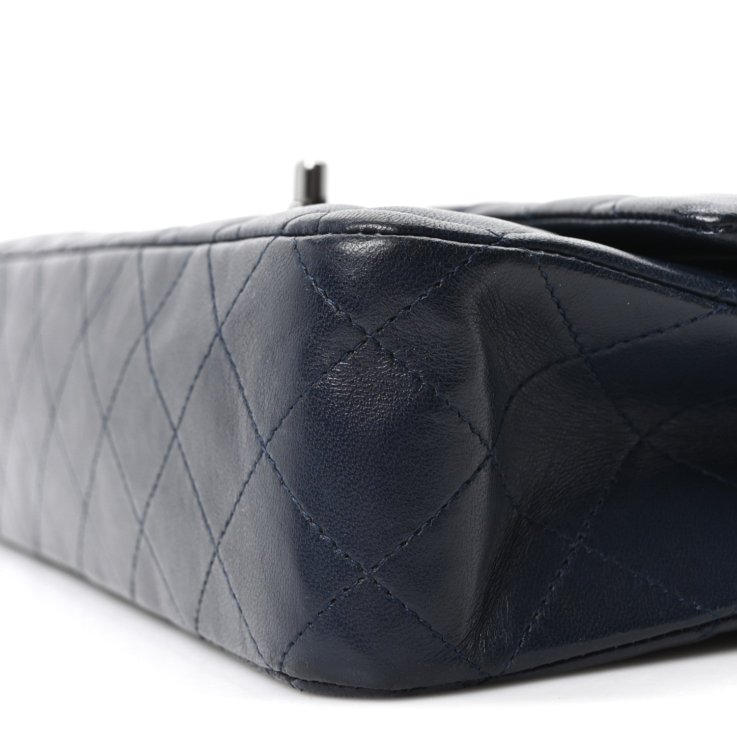 Chanel Lambskin Quilted Medium Double Flap Navy 10 of 10