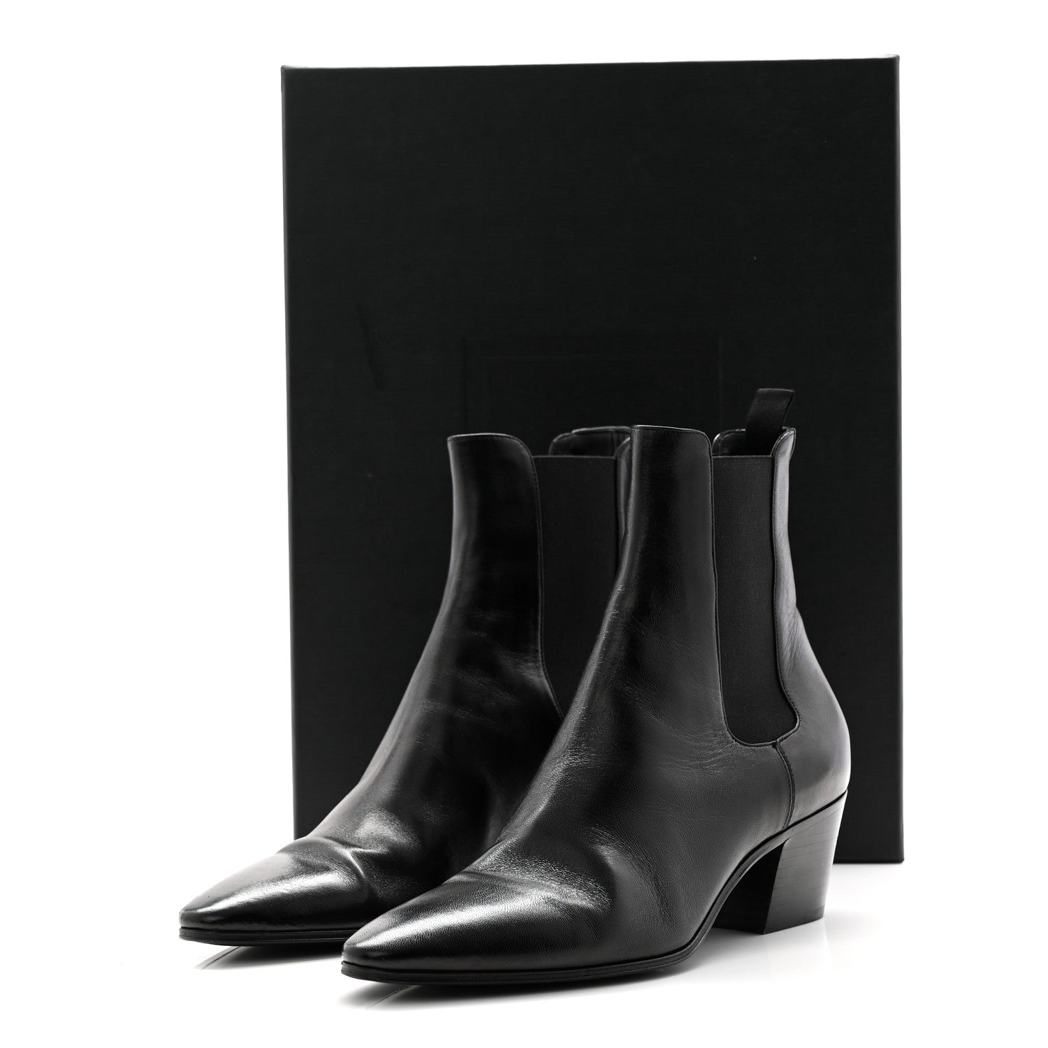 Saint Laurent Incrociato Muriel Vassili 60 Ankle Boots 39.5 Black 10 of 10
