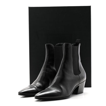 Saint Laurent Incrociato Muriel Vassili 60 Ankle Boots 39.5 Black 10 of 10